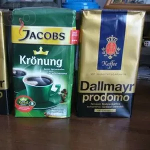 Кофе оптом Jacobs Kronung,  Dallmayr,  Lavazza