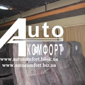 Шторы автомобильные в Mercedes-Benz Sprinter...бежевые с салазками.