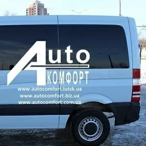 Передний салон,  левое окно,  короткая база на Mercedes-Benz Sprinter (0