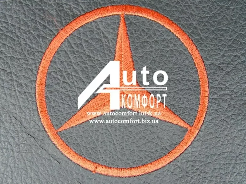 Вышивка логотипа автомобиля Mercedes-Benz (Мерседес-Бенц)