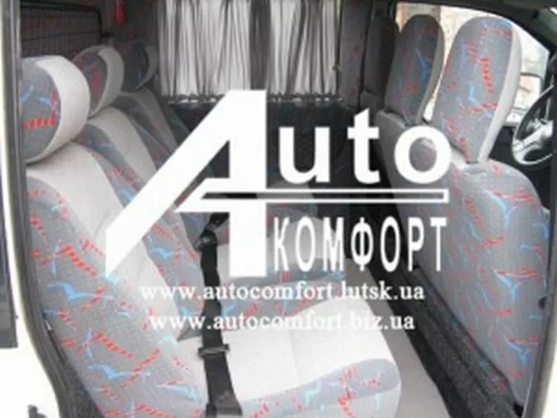 Шторки в Volkswagen Caddy,  Fiat Doblo серые с салазками