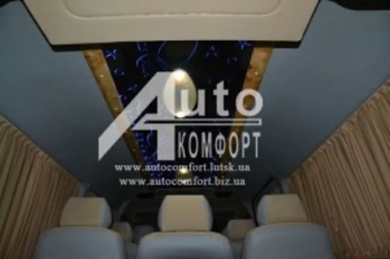 Шторы автомобильные в Mercedes-Benz Sprinter (средняя база) бежевые