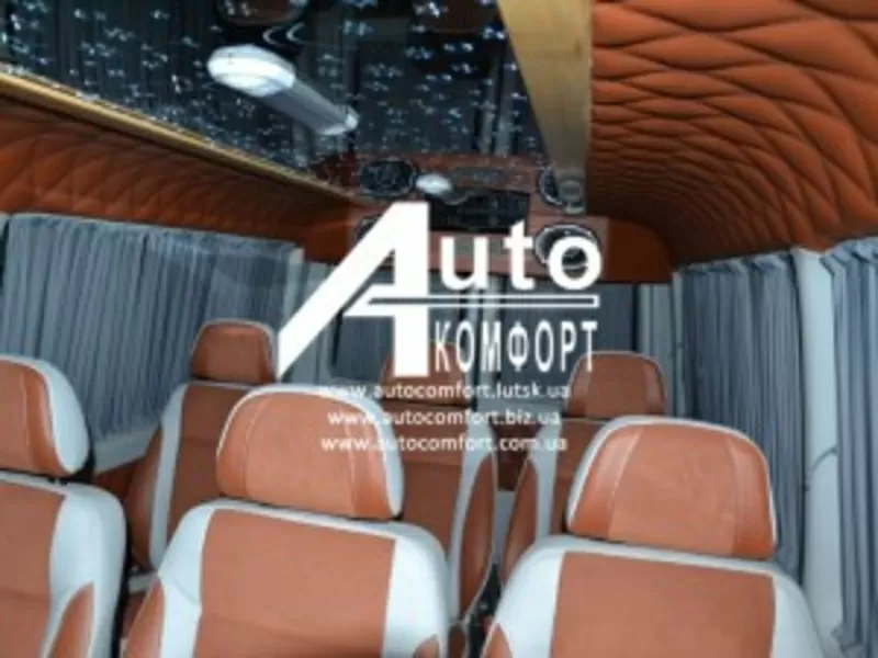 Шторы автомобильные Volkswagen LT(средняя база) серые с салазками